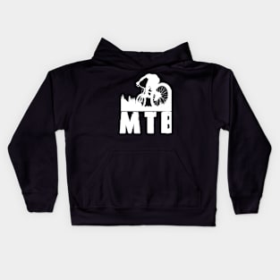 MTB Forest Silhouette /cycling Kids Hoodie